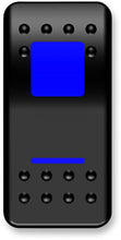 Load image into Gallery viewer, Moose Offroad Rocker Switch - On/Off - Blue GNB-PWR - Main Product View