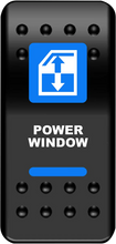 Load image into Gallery viewer, Moose Offroad Rocker Switch - Power Window - Blue WIN-PWR - Main Product View