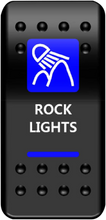 Load image into Gallery viewer, Moose Offroad Rocker Switch - Rock Lights - Blue RCK-PWR - Main Product View
