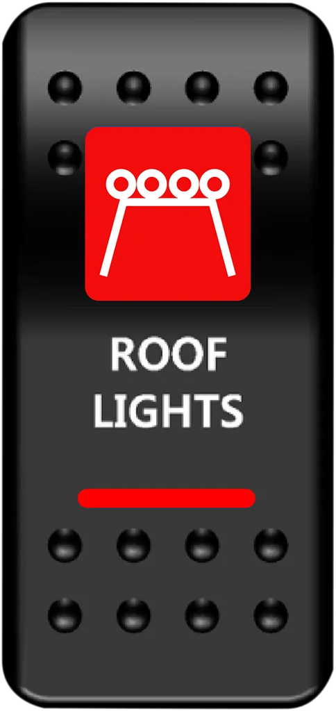 Moose Offroad Rocker Switch - Roof Light - Red RFL-PWR-R - Main Product View