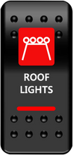 Load image into Gallery viewer, Moose Offroad Rocker Switch - Roof Light - Red RFL-PWR-R - Main Product View