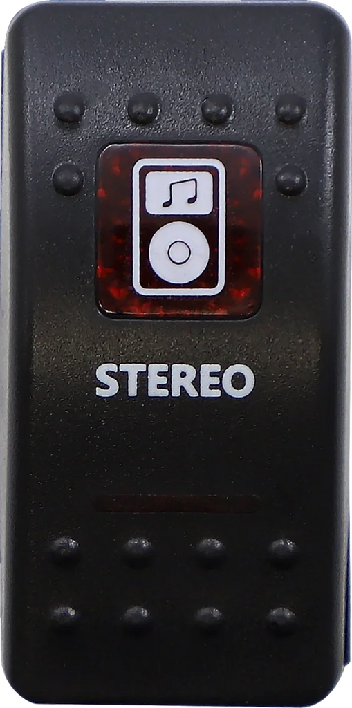 Moose Offroad Rocker Switch - Stereo - Red STR-PWR-R - Main Product View
