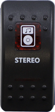 Load image into Gallery viewer, Moose Offroad Rocker Switch - Stereo - Red STR-PWR-R - Main Product View