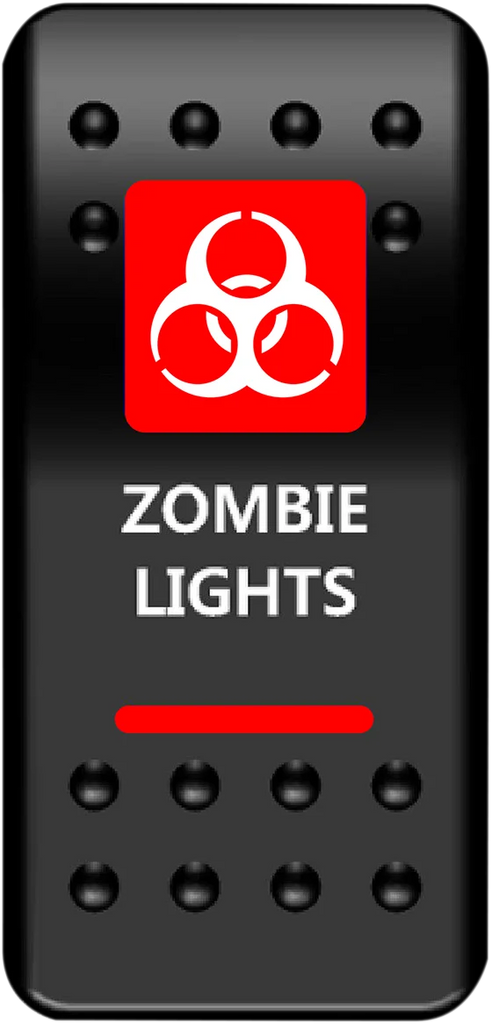 Moose Offroad Rocker Switch - Zombie Lights - Red ZMB-PWR-R - Main Product View