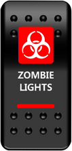 Load image into Gallery viewer, Moose Offroad Rocker Switch - Zombie Lights - Red ZMB-PWR-R - Main Product View
