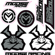 Load image into Gallery viewer, Moose Offroad S2 Decal - Moose Racing - Black/Silver 4320-2205 - Side View