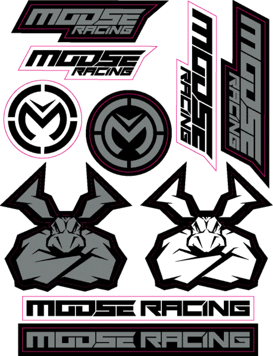 Moose Offroad S2 Decal - Moose Racing - Black/Silver 4320-2205 - Side View