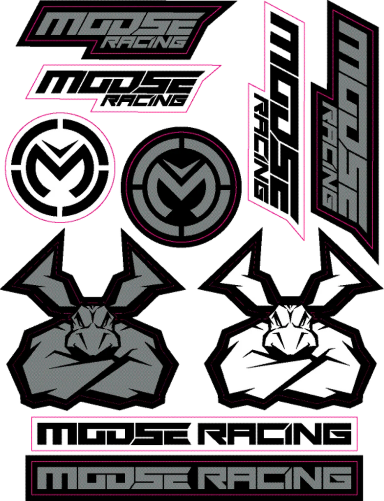 Moose Offroad S2 Decal - Moose Racing - Black/Silver 4320-2205 - Side View