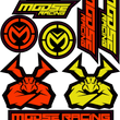 Load image into Gallery viewer, Moose Offroad S2 Decal - Moose Racing - Black/Silver 4320-2205 - Detail View