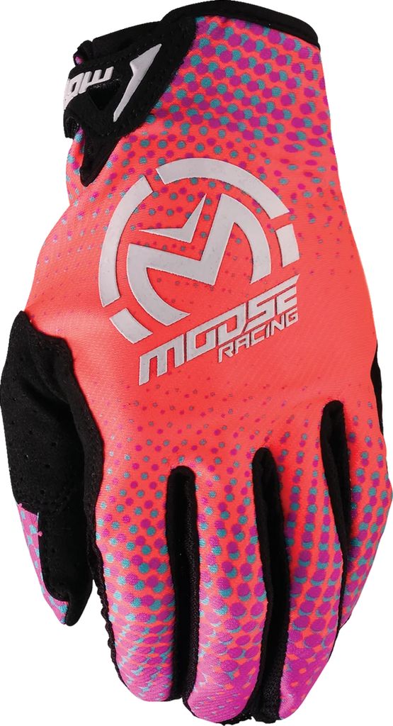 Moose Offroad SX1™ Gloves - Pink/Purple/Teal - XL 3330-8075 - Back View