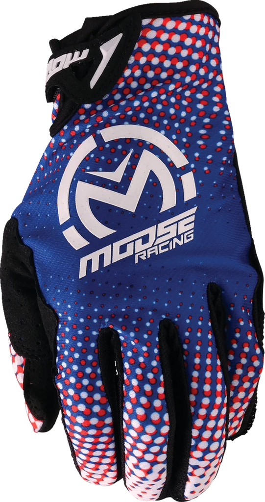 Moose Offroad SX1™ Gloves - Red/White/Blue - Large 3330-8062 - Side View
