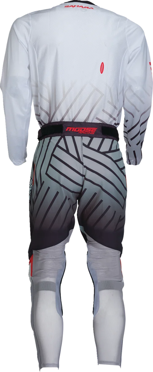 Moose Offroad Sahara Jersey - Black/White - Small 29107948 - Back View