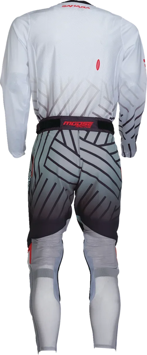 Moose Offroad Sahara Jersey - Black/White - Small 29107948 - Back View