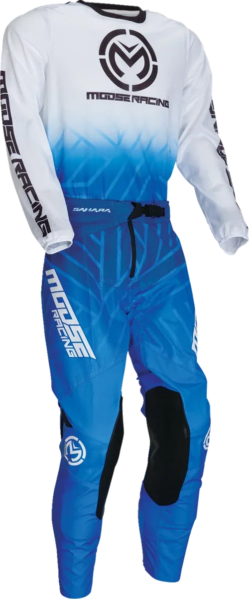 Moose Offroad Sahara Jersey - Blue/White - Small 29107930 - Side View