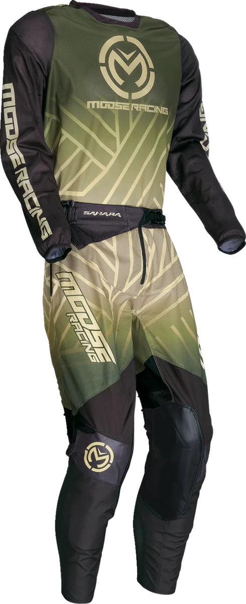 Moose Offroad Sahara Jersey - Green/Black - Large 29107944 - Side View