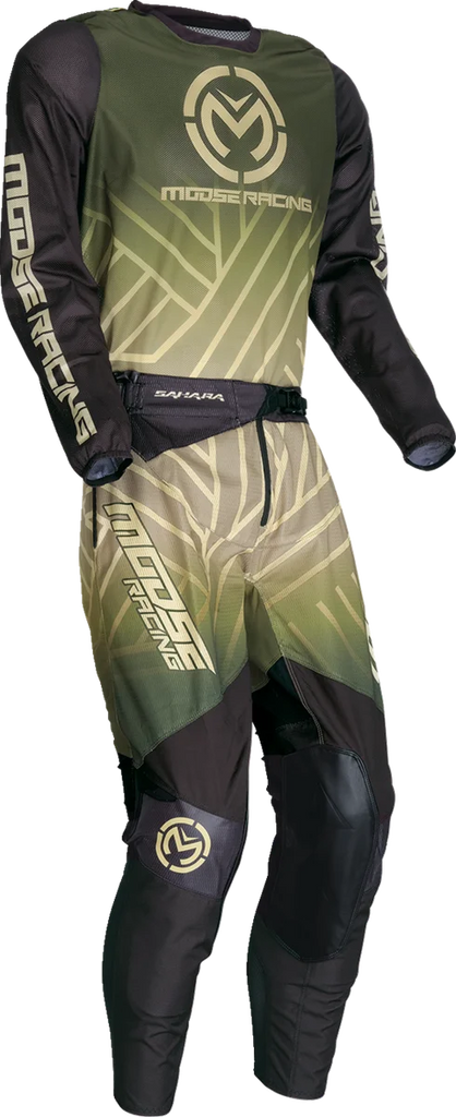 Moose Offroad Sahara Jersey - Green/Black - Large 29107944 - Side View