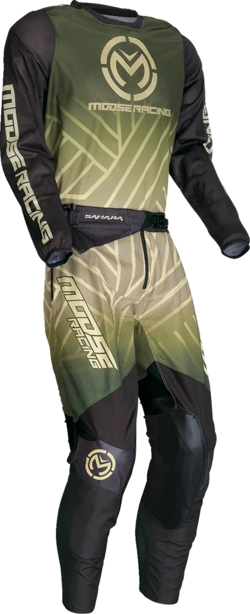 Moose Offroad Sahara Jersey - Green/Black - Medium 29107943 - Side View