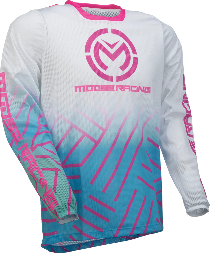 Moose Offroad Sahara Jersey - Pink/Blue/White - Small 29107955 - Main Product View