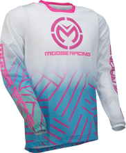 Load image into Gallery viewer, Moose Offroad Sahara Jersey - Pink/Blue/White - Small 29107955 - Main Product View