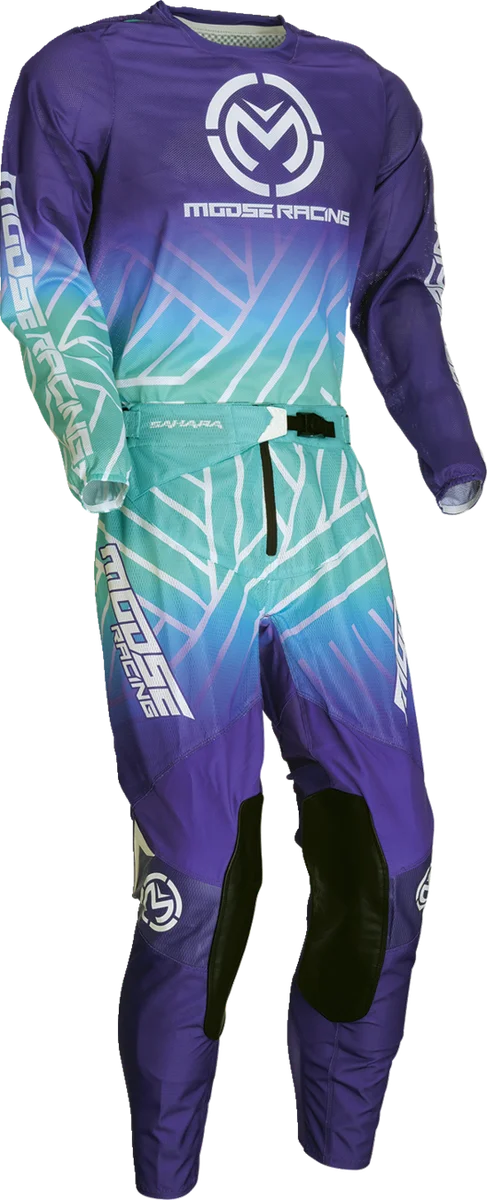 Moose Offroad Sahara Jersey - Purple/Turquoise - Medium 2910-7924 - Side View