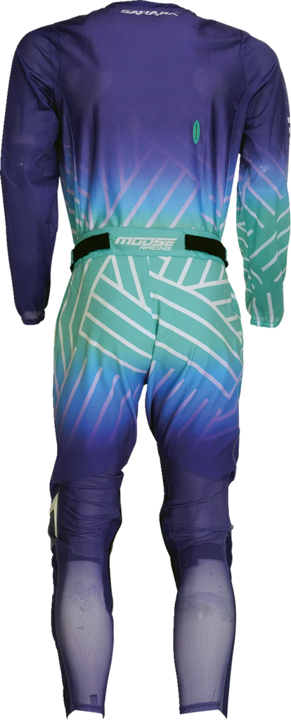 Moose Offroad Sahara Jersey - Purple/Turquoise - Medium 2910-7924 - Back View