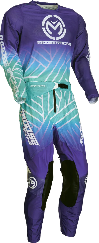 Moose Offroad Sahara Jersey - Purple/Turquoise - Small 2910-7923 - Side View