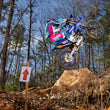 Load image into Gallery viewer, Moose Offroad Sahara Jersey - Teal/Orange/Pink - XS 2910-8338 - Side View