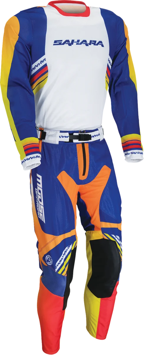 Moose Offroad Sahara Pants - Blue/Orange - US 32 2901-12906 - Side View