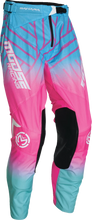 Load image into Gallery viewer, Moose Offroad Sahara Pants - Pink/Blue/White - 28 2901-11468 - Main Product View