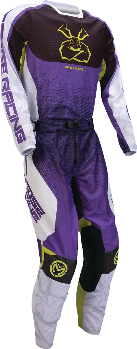 Moose Offroad Sahara Pants - Purple/Hi-Viz - US 40 2901-12089 - Side View