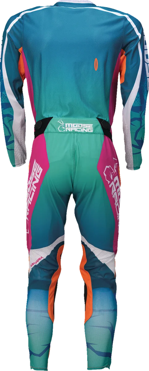 Moose Offroad Sahara Pants - Teal/Orange/Pink - US 34 2901-12075 - Side View