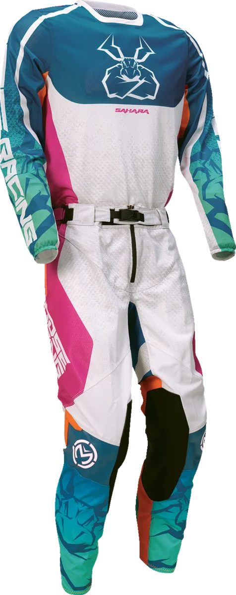 Moose Offroad Sahara Pants - Teal/Orange/Pink - US 34 2901-12075 - Back View
