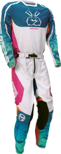 Load image into Gallery viewer, Moose Offroad Sahara Pants - Teal/Orange/Pink - US 42 2901-12079 - Back View