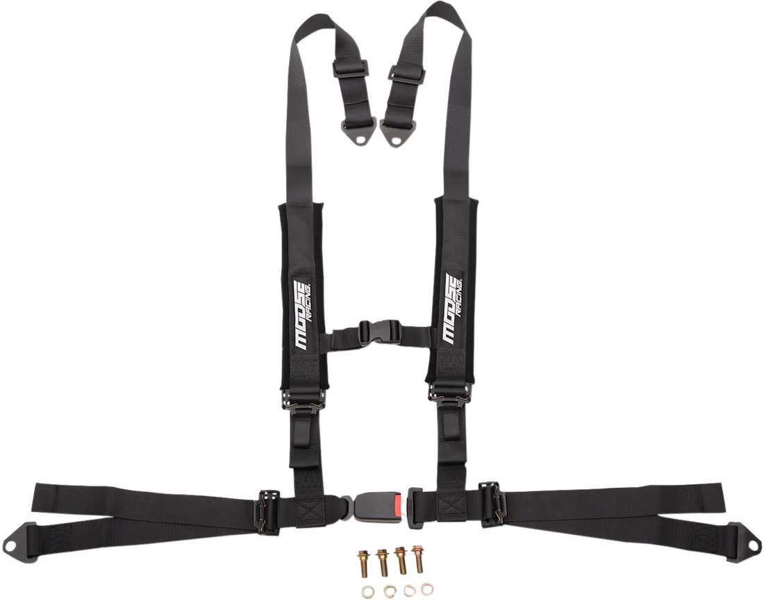 Moose Offroad Seat Harness - 4 Point - 2x2 - Blue 100-4404-PU - Side View