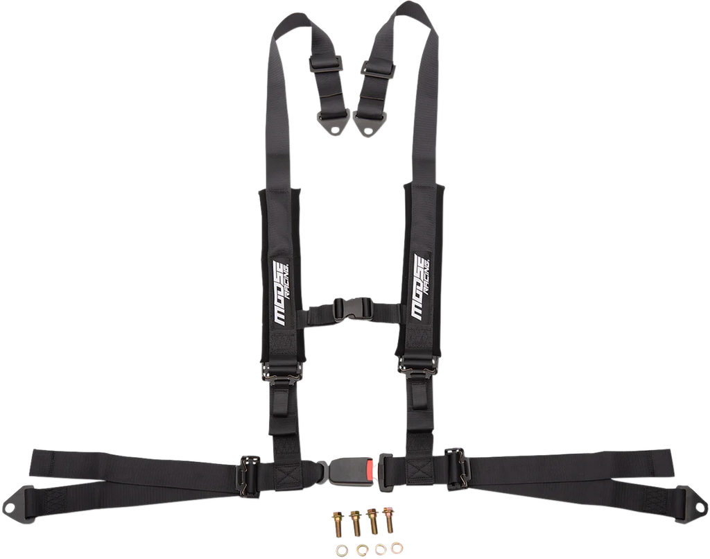Moose Offroad Seat Harness - 4 Point - 2x2 - Blue 100-4404-PU - Side View