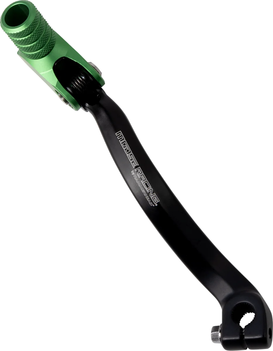 Moose Offroad Shifter Lever - Green - 20 mm Offset - 81-0341-10-30 fits Kawasaki - Back View