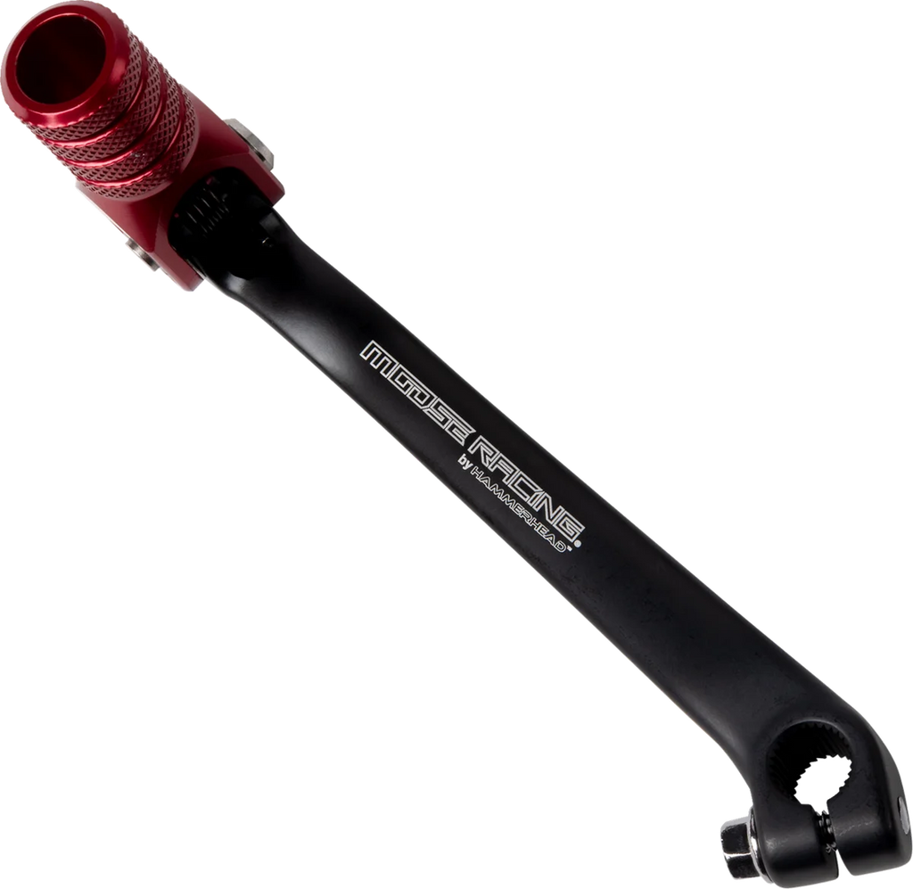 Moose Offroad Shifter Lever - Red - 81-0119-02-10 fits Honda - Side View