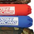 Load image into Gallery viewer, Moose Offroad Shock Cover - 12.5" W x 14.75" L - Red 50-D - Side View
