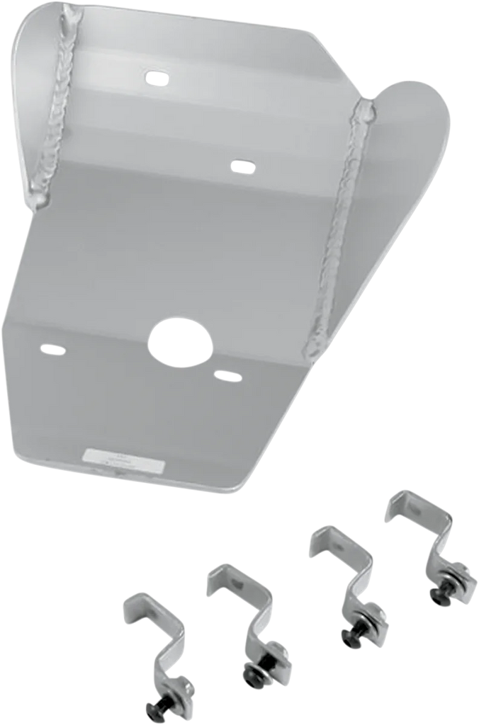 Moose Offroad Skid Plate - Silver - 105 fits Honda CR125 - Main Product View