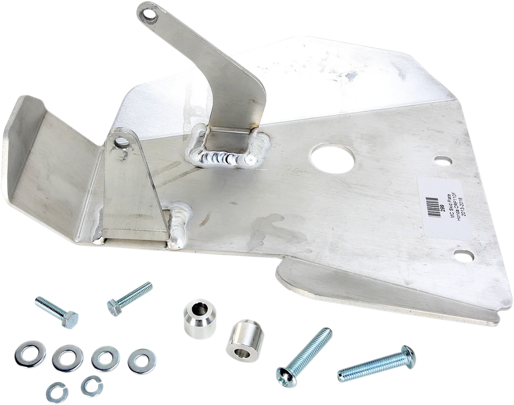 Moose Offroad Skid Plate - Silver - 299 fits Honda CRF110F - Main Product View