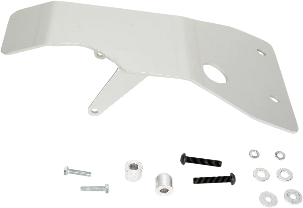 Moose Offroad Skid Plate - Silver - 413 fits Honda - Side View