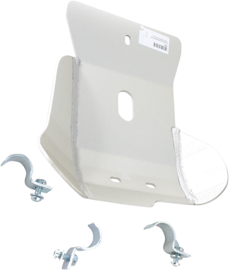 Moose Offroad Skid Plate - Silver - 484 fits Husqvarna / Ktm - Side View
