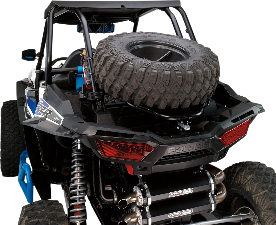 Moose Offroad Spare Tire Carrier - 1512-0239 fits RZR - Back View