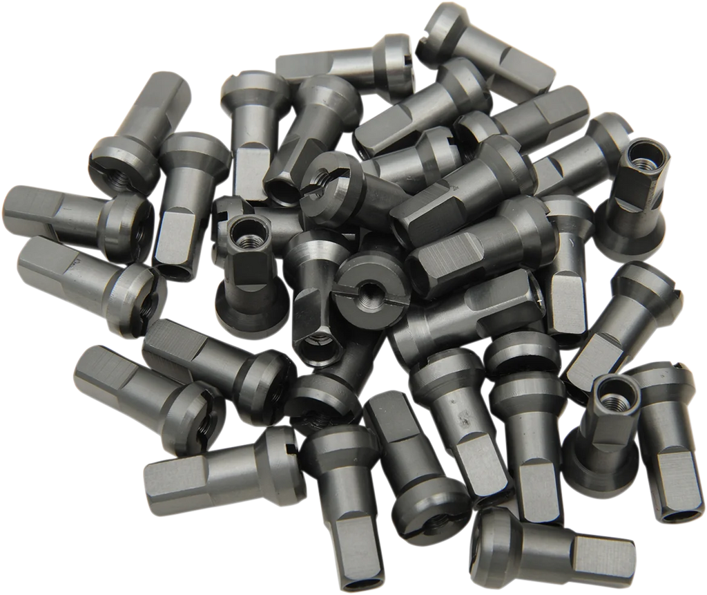 Moose Offroad Spoke Nipples - MX1 - Titanium Gray - 9 Gauge - Set 24-940 - Main Product View