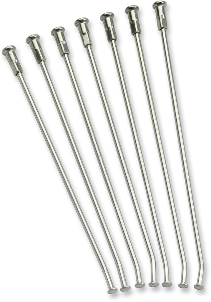 Moose Offroad Spoke Set with Nipples - Stainless Steel - Rear - 19" 1-22-209-S fits KX / RM-Z - Side View