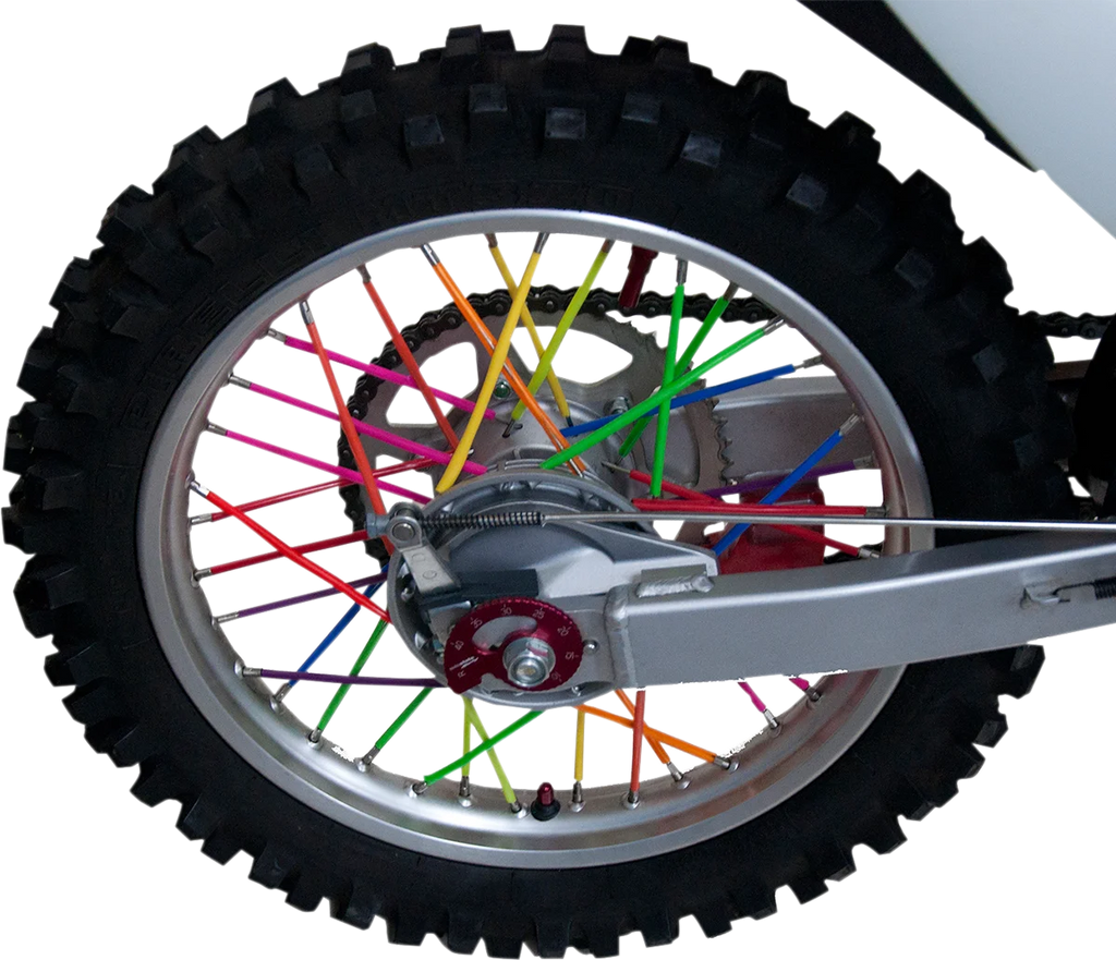 Moose Offroad Spoke Skins - Black - 21" - 80 Pack O15-6580B - Side View