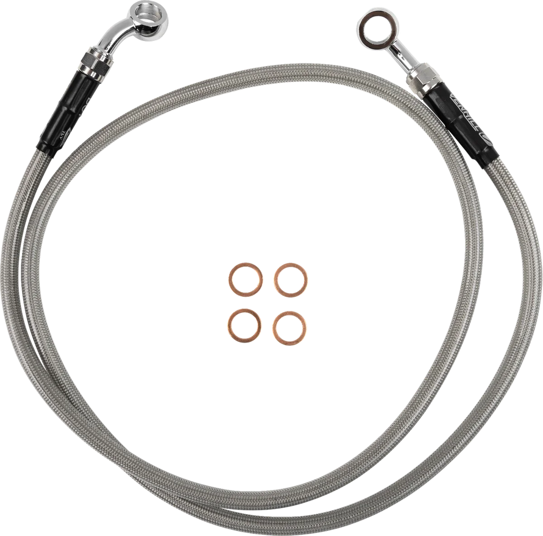 Moose Offroad Stainless Steel Braided Clutch Line - H02-3-074/P fits Honda CRF450 - Side View