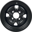 Load image into Gallery viewer, Moose Offroad Steel Wheel - Black - 12x7 - 4/110 - 2+5 MO12070240 - Back View