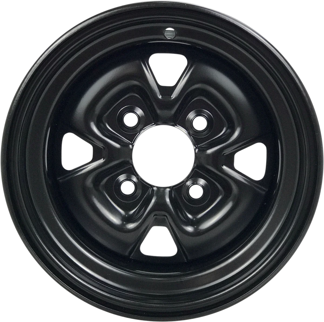 Moose Offroad Steel Wheel - Black - 12x7 - 4/110 - 2+5 MO12070240 - Back View