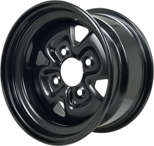 Load image into Gallery viewer, Moose Offroad Steel Wheel - Black - 12x7 - 4/110 - 5+2 MO12070237 - Side View